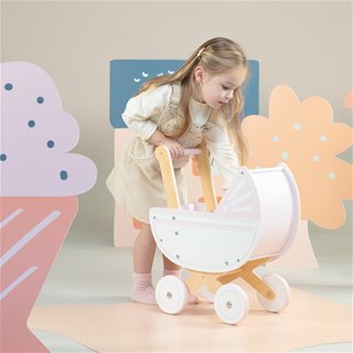 Doll pram including bedding - pink